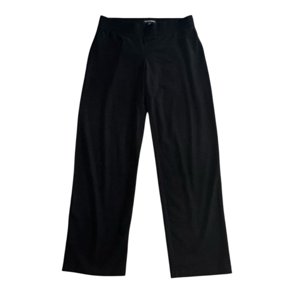 EILEEN FISHER Black Knit Pull On Pants Size PS S Petite Work Casual Stretchy
